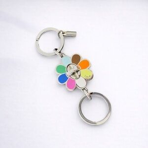 Coach Legacy Daisy Valet Keychain Multicolor Enamel 2006